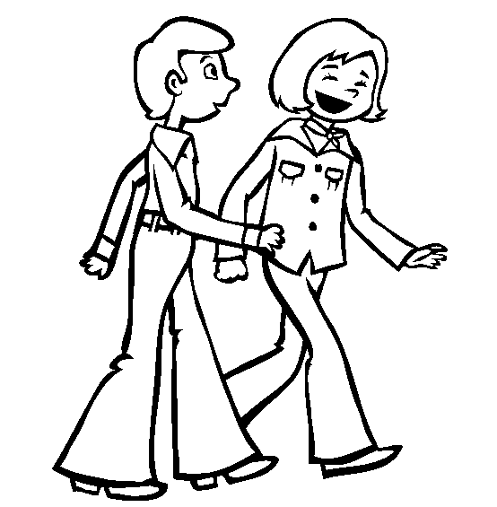 Free 70s Fashion Coloring Pages